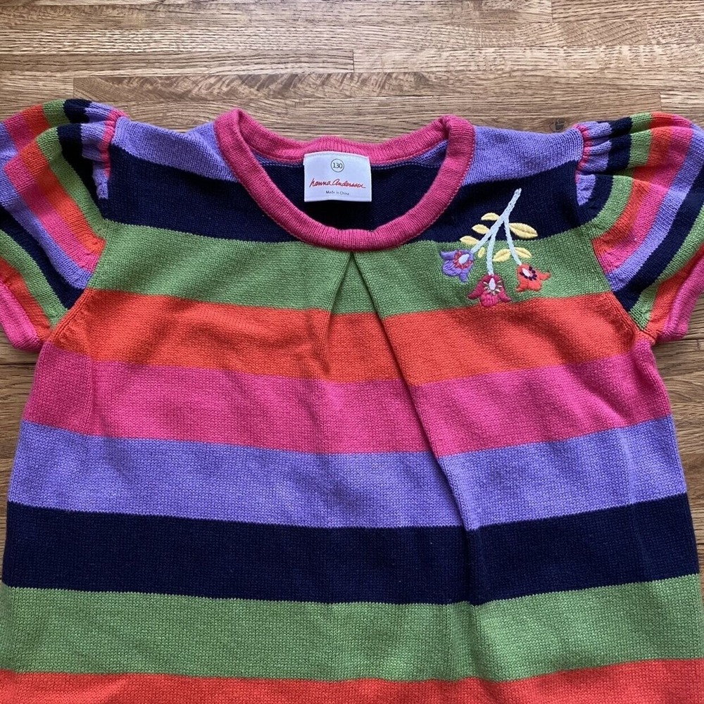Hanna Andersson Striped Sweater Dress Size‎ 8 - Picture 4 of 8